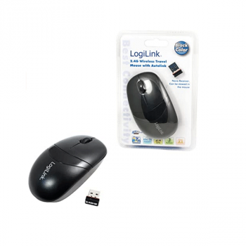 LogiLink Maus optisch Funk 2.4 GHz mit 3 Tasten, schwarz