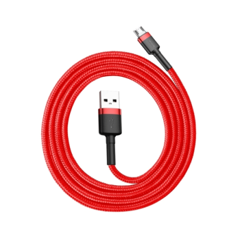 Baseus  USB / Micro-USB Datenkabel/Ladekabel, Nylon Geflochten QC3.0, 2.4A rot (1M)