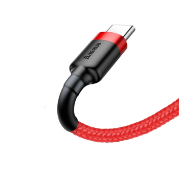 Baseus Cafule USB / USB Type-C Ladekabel/Datenkabel Nylon geflochten - QC3.0, 2A - rot (2M)