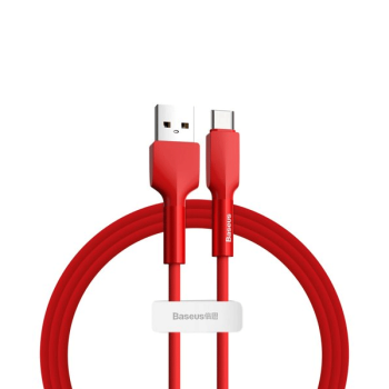 Baseus Premium - Silica Gel - USB/USB-Type-C Ladekabel/Datenkabel - 2A, 480 Mbit / s - rot(1M)