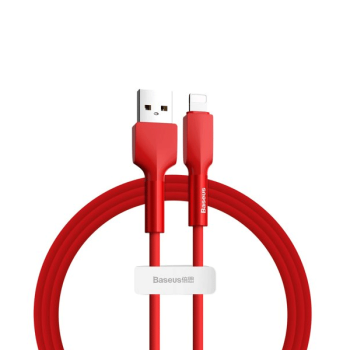 Baseus Premium- Silica Gel - USB/Lightning Ladekabel/Datenkabel- 2,4  480 Mbit / s -  rot (1M)