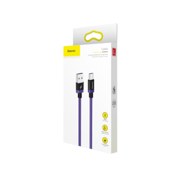 Baseus USB / USB-C Ladekabel/Datenkabel Nylon geflochten SuperCharge 40W 3.0 QC3.0 violett (2M)