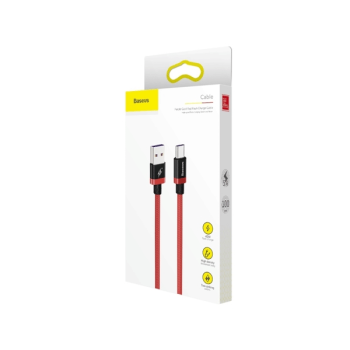 Baseus USB / USB-C Ladekabel/Datenkabel Nylon geflochtenes SuperCharge 40W 3.0 QC3.0 rot (1M)