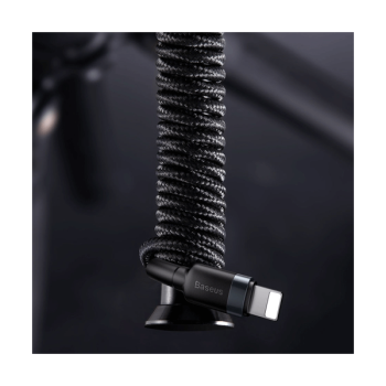 Baseus Cafule Lightning - USB TypeC Ladekabel/Datenkabel für iPhone / iPad / Airpods Nylon geflochten 18W QC3.0 schwarz-grau (1M)