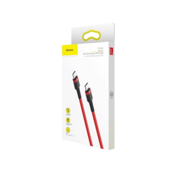 Baseus Cafule Ladekabel/Datenkabel Nylon geflochtenes USB-C PD PD2.0 60W 20V 3A QC3.0 rot (1M)
