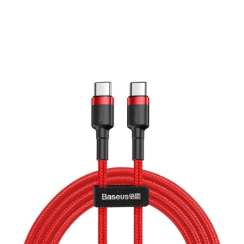 Baseus Cafule Ladekabel/Datenkabel Nylon geflochtenes USB-C PD PD2.0 60W 20V 3A QC3.0 rot (1M)