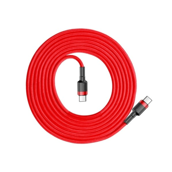 Baseus Cafule Ladekabel/Datenkabel Nylon geflochten USB-C - PD PD2.0 60W 20V 3A QC3.0 - rot (2M)