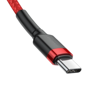 Baseus Cafule Ladekabel/Datenkabel Nylon geflochtenes USB-C PD PD2.0 60W 20V 3A QC3.0 rot (1M)