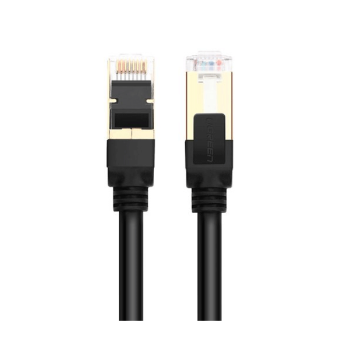 Ugreen Internetkabel Netzwerkkabel Ethernet-Patchkabel RJ45 Cat 7 STP LAN 10 Gbit / s  schwarz (1m)