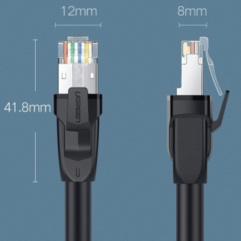 Ugreen Netzwerkkabel Ethernet Patchkabel RJ45 Cat 8 T568B schwarz  (20m)