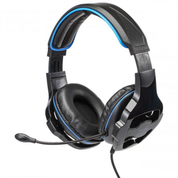 Rixus Gaming Headset Alpha Bravo + Fernbedienung, schwarz/blau