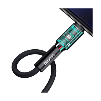 Baseus Premium - Silica Gel - USB/USB-Type-C Ladekabel/Datenkabel - 2A, 480 Mbit / s - schwarz (1M)