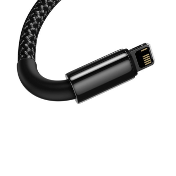 Baseus Tungsten Lade-/Datenkabel USB - Lightning 2,4 A schwarz (2m)