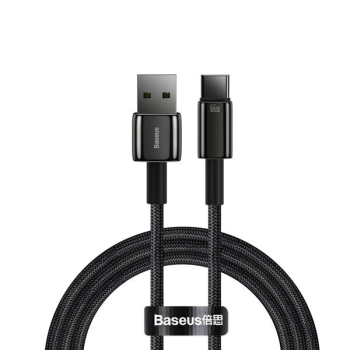 Baseus Tungsten Lade-/Datenkabel USB - USB Typ C 66 W (11V/6A) Quick Charge AFC FCP SCP schwarz (2m)