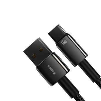 Baseus Tungsten Lade-/Datenkabel USB - USB Typ C 66 W (11V/6A) Quick Charge AFC FCP SCP schwarz (2m)