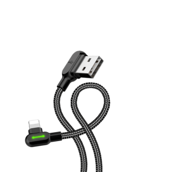 Mcdodo CA-4679 90 Grad Lightning Ladekabel/Datenkabel für iPhone, iPad, Airpods, schwarz (3m)