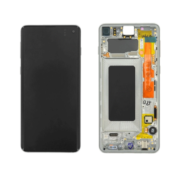 Samsung Galaxy S10 SM-G973F LCD Display mit Rahmen, weiss