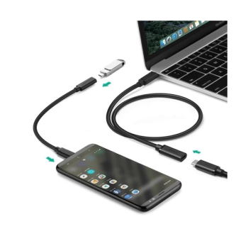 Ugreen Verlängerungskabel USB Typ C 3.1 (weiblich) - USB Typ C 3.1 (männlich) schwarz (0,5m)