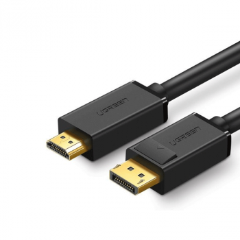 Ugreen unidirektionales DisplayPort-zu-HDMI-Kabel 4K 30Hz 32 AWG, schwarz (2m)