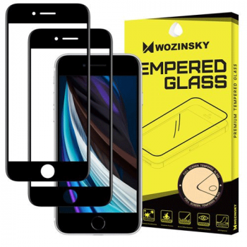 Wozinsky (2er Pack) 3D Displayschutz mit Rahmen - Case Friendly- iPhone SE 2020 /8/7/6S/6 schwarz