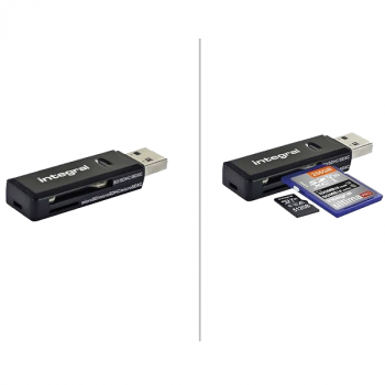 Integral USB 3.1 Card Reader SD, microSD, microSDHC/XC, schwarz
