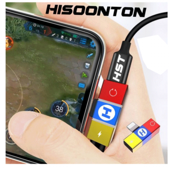 Hisoonton 2-1 Adapter Ladefunktion + Headset Anschluss (Lightning + Lightning) für iPhone / iPad