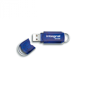 Integral USB Stick Courier 2.0 64GB, blau
