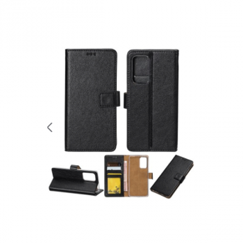 starfix Kunstleder Book Flip-Tasche mit Kartenfach für Samsung Galaxy A6 2018 (SM-A600FN), schwarz