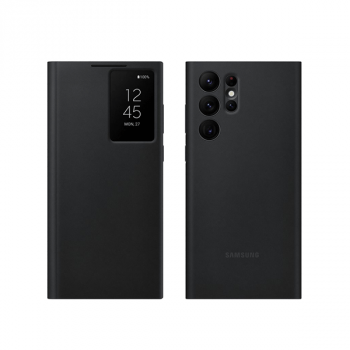 Samsung Smart Clear View Cover für Galaxy S22 Ultra, schwarz (EF-ZS908CBEGEW)