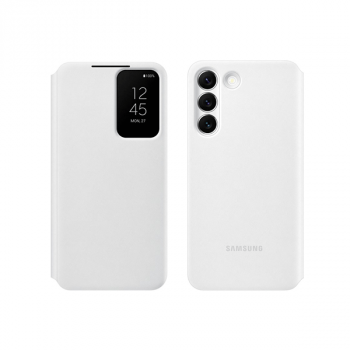 Samsung Smart Clear View Cover für Galaxy S22+ weiß (EF-ZS906CWEGEW)