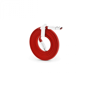 OnePlus D401 Warp Charge USB Typ-A auf Typ-C Flachband Ladekabel/Datenkabel rot (1,5m)