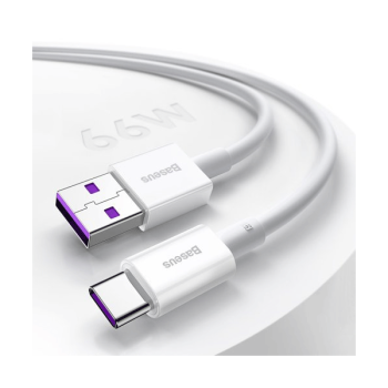 Baseus Superior Lade-/Datenkabel USB - USB Typ C 6A 66W 1m weiß (CATYS-02)