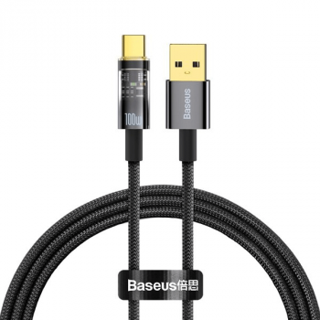 Baseus Explorer Daten-/Ladekabel USB zu USB TYPE-C, 100W, schwarz (1m)
