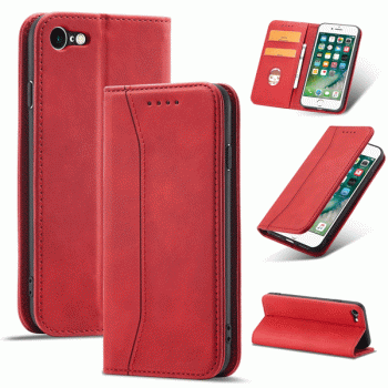 starfix Magnet Fancy Book-Wallet Schutzhülle für iPhone SE 2022/SE 2020/iPhone 8/iPhone 7, rot