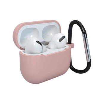 starfix Silikon-Hülle für Apple AirPods 3  inkl. Karabinerhacken, rosa