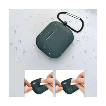 starfix Silikon-Hülle Schutz Tasche für AirPods 3  inkl. Karabinerhacken, rot
