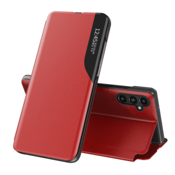 starfix Eco Leather View Wallet für Samsung Galaxy A54 5G mit Standfunktion rot