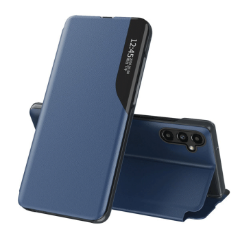 starfix Eco Leather View Wallet für Samsung Galaxy A54 5G mit Standfunktion blau