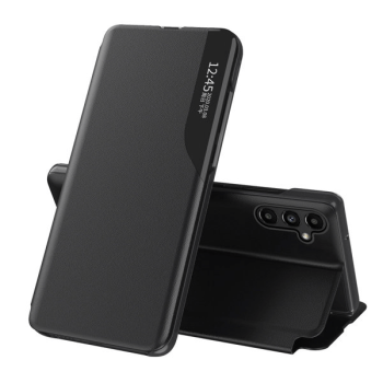 starfix Eco Leather View Wallet für Samsung Galaxy A14 mit Standfunktion schwarz