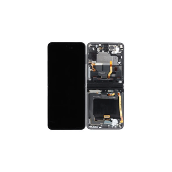 Samsung Galaxy Z Flip 3 (SM-F711B) LCD Display-Einheit + Rahmen, Panthom schwarz (GH82-27244A)