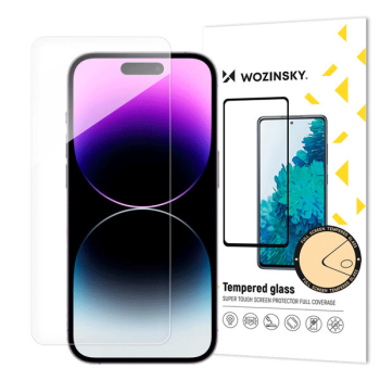 Wozinsky Displayschutz aus gehärtetem Glas für iPhone 15, transparent