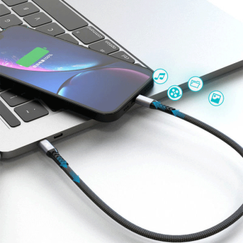 Dudao Lade-/Datenkabel USB Typ-C zu USB Lightning PD 30W schwarz 0,23m (L10P)