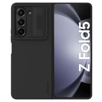 Nillkin CamShield Silky Silikonhülle für Samsung Galaxy Z Fold 5 mit Kameraschutz, schwarz