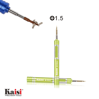 KAISI K-8117 Magnetischer Schraubendreher 1.5+, grün