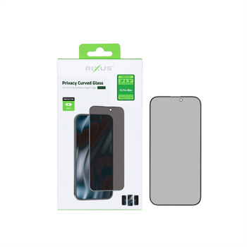 Rixus "Privacy" Anti-Spy-Filter Glas-Displayschutz 3D H9 für Apple iPhone 16 Pro Max, schwarz