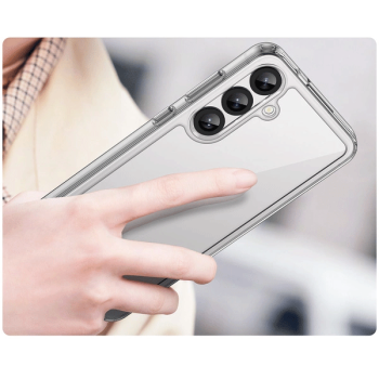 starfix Outer Space Silikon Schutz-Hülle mit Gelrahmen für Samsung Galaxy S25 PLUS, transparent