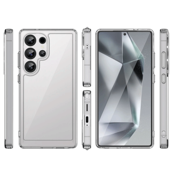 starfix Outer Space Silikon Schutz-Hülle mit Gelrahmen für Samsung Galaxy S25 ULTRA (S931B), transparent