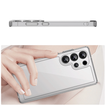 starfix Outer Space Silikon Schutz-Hülle mit Gelrahmen für Samsung Galaxy S25 ULTRA (S931B), transparent