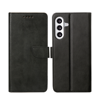 Rixus Flip Book Cover Tasche Schutz-Hülle Case passend für Samsung Galaxy A56 (A566B), schwarz