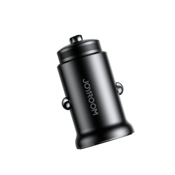 Joyroom 30W 2x USB-C Mini-KFZ-Ladegerät Metall Design, schwarz (JR-CCN06)